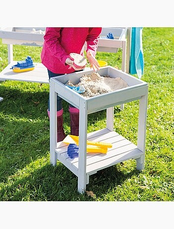 Mesa de juego Outdoor+ “Tiny” - Resistente a la intemperie - Mesa de agua y arena - Gris