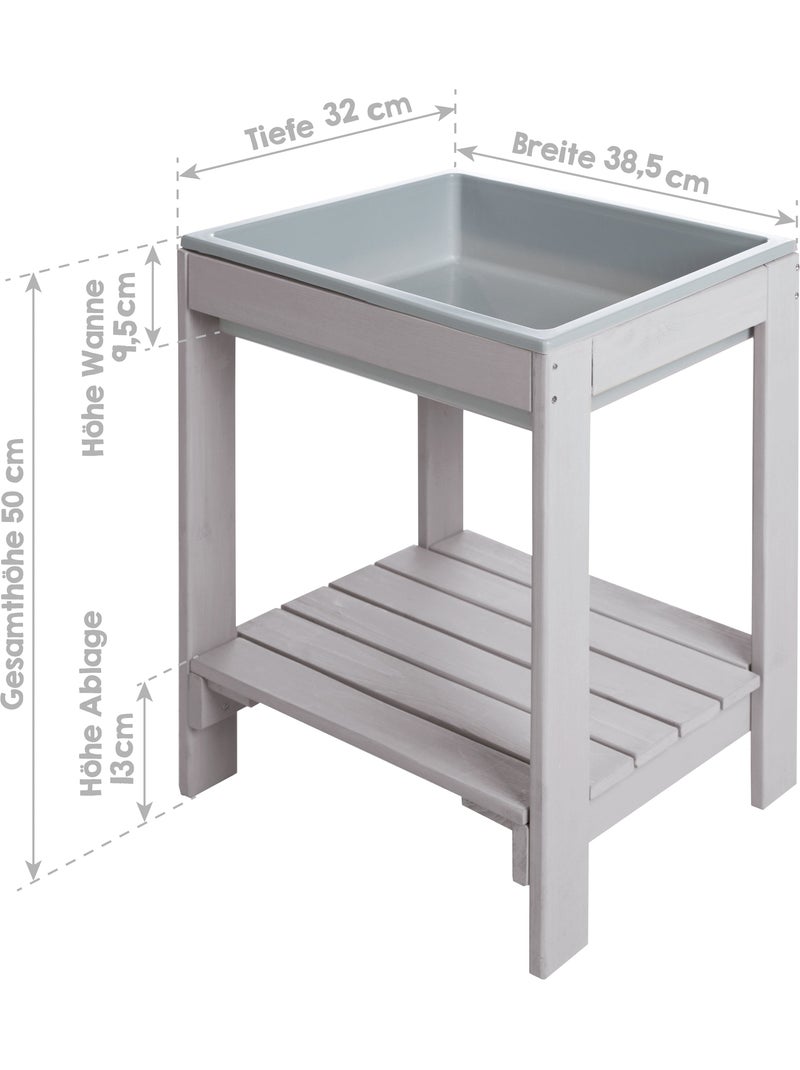 Mesa de juego Outdoor+ “Tiny” - Resistente a la intemperie - Mesa de agua y arena - Gris Gris - Kiabi