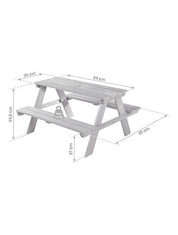 Mesa de picnic infantil + 2 cojines 'Roba picnic for 4'