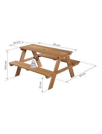Mesa de picnic infantil + 2 cojines 'Roba picnic for 4'