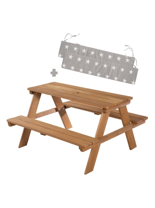Mesa de picnic infantil + 2 cojines 'Roba picnic for 4' - Kiabi