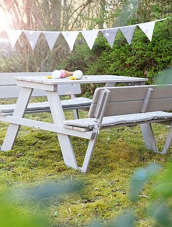 Mesa de picnic infantil con bancos con respaldo 'Roba picnic for 4'