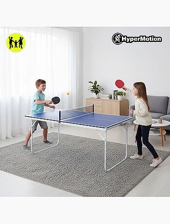 Mesa de ping-pong hypermotion plegable y portátil – set completo interior niños y adultos