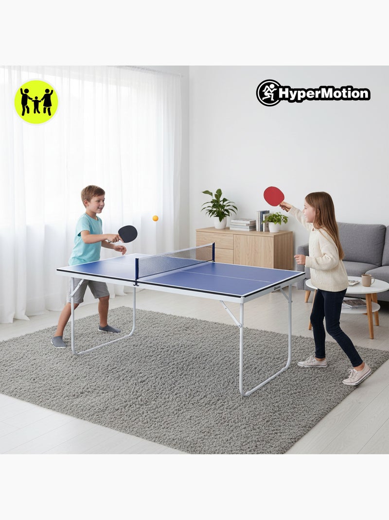 Mesa de ping-pong HyperMotion plegable y portátil – set completo interior niños y adultos Azul - Kiabi