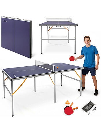 Mesa de ping-pong plegable y portátil hypermotion 180 x 92 cm para interior