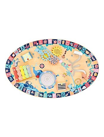 Mesa educativa de madera 7 en 1 con instrumentos y actividades infantiles