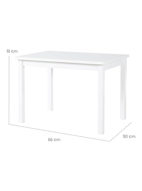 Mesa en madera maciza lacada blanca para niños de 2 a 10 años 'Roba' - Kiabi