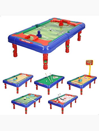 Mesa multijuegos 6 juegos de mesa en 1 43x25x12 cm