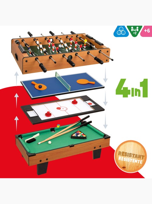 Mesa multijuegos sobremesa 4 en 1 89x42,5x28,5 cm cb games - Kiabi