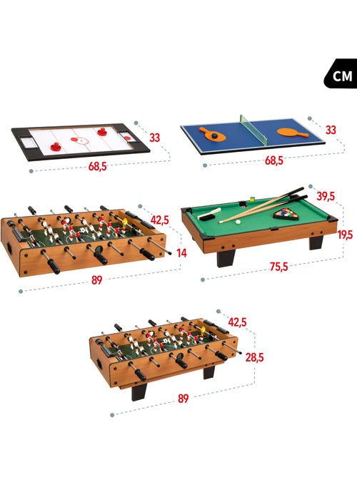 Mesa multijuegos sobremesa 4 en 1 89x42,5x28,5 cm cb games - Kiabi
