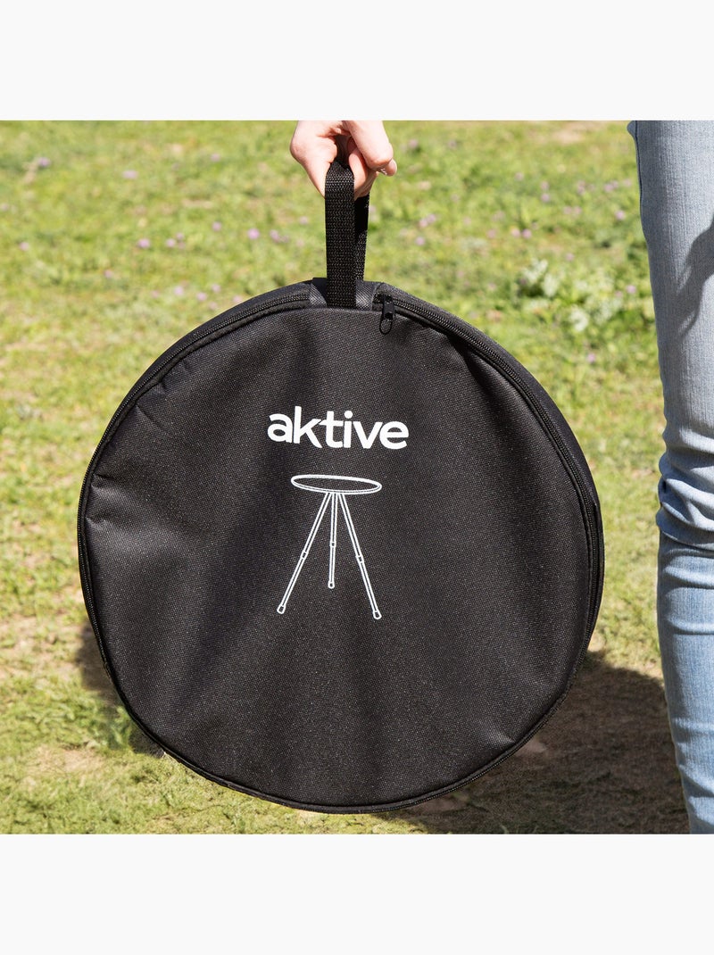 Mesa plegable camping 37x37x55 cm redonda aktive Negro - Kiabi