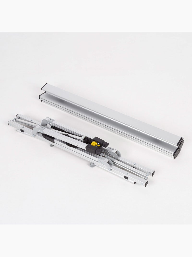 Mesa plegable camping aluminio antideslizante y desmontable altura ajustable con red auxiliar aktive Gris - Kiabi