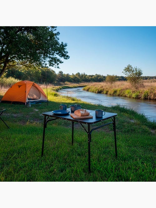 Mesa plegable camping maletín antideslizante con sistema de nivelación Aktive - Kiabi