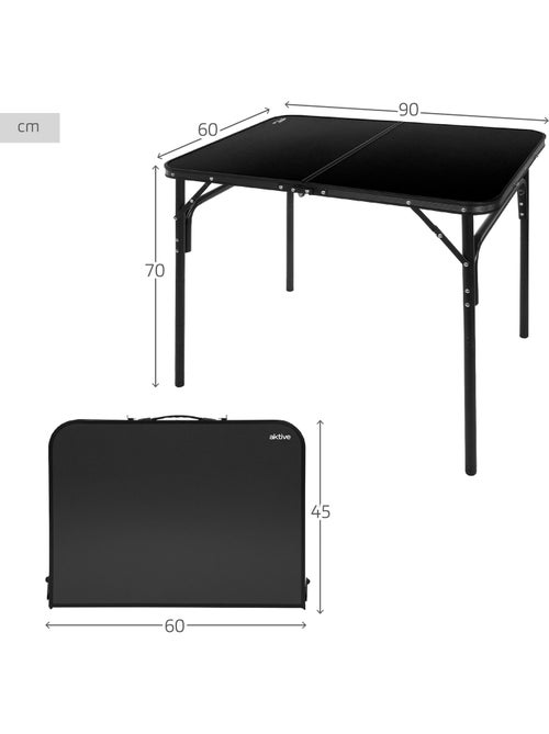 Mesa plegable camping maletín antideslizante con sistema de nivelación Aktive - Kiabi