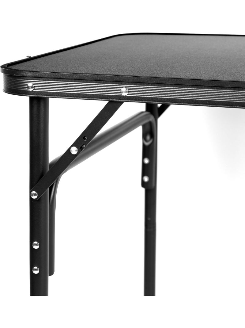 Mesa plegable camping maletín antideslizante con sistema de nivelación Aktive Negro - Kiabi