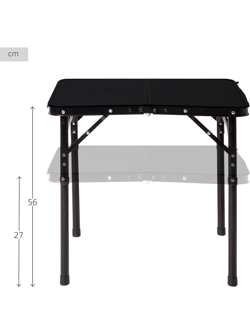 Mesa plegable camping maletín pequeña, ajustable en altura y antideslizante con red aktive Negro - Kiabi