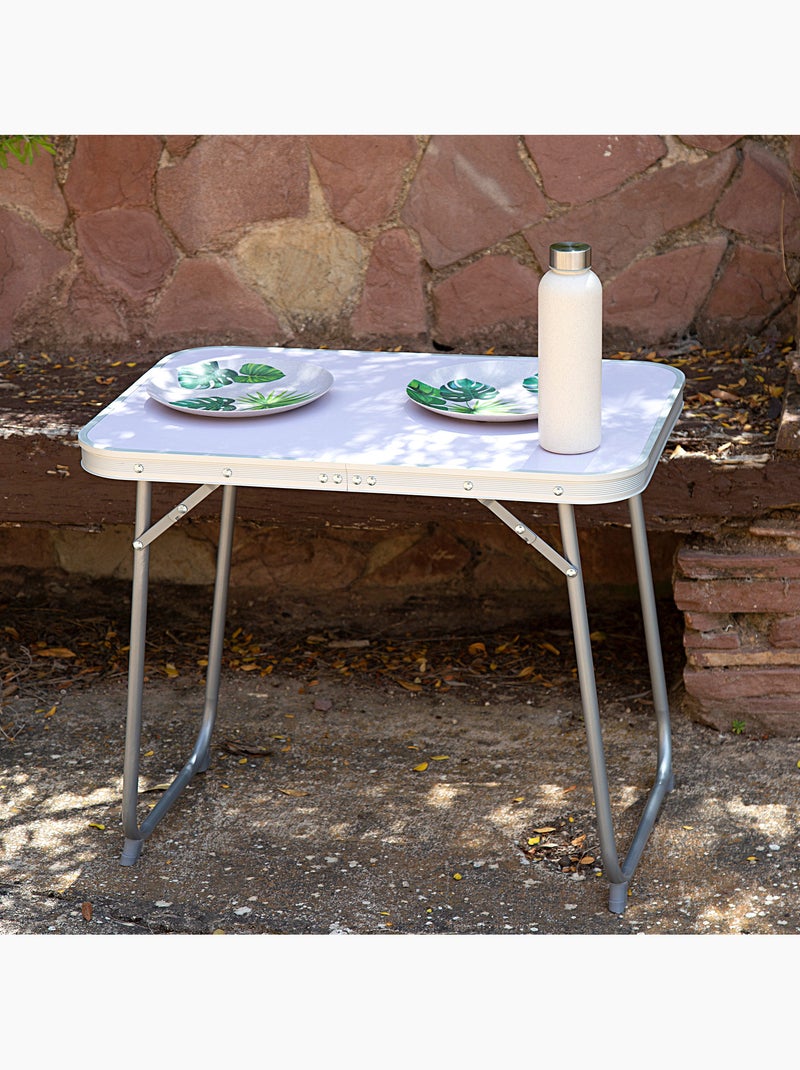 Mesa plegable de acero para camping aktive Blanco - Kiabi