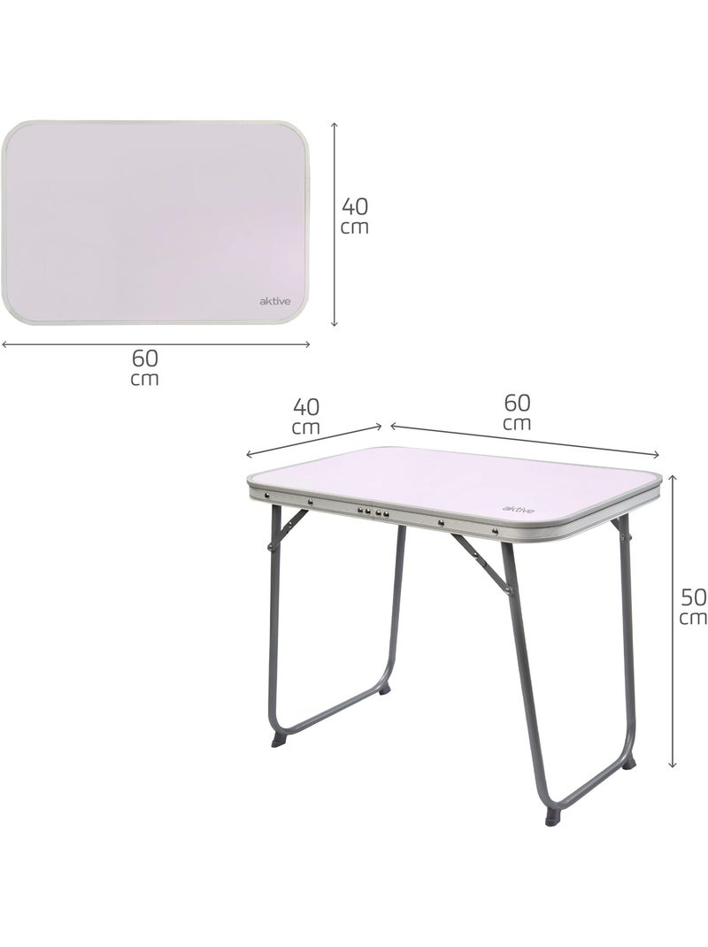 Mesa plegable de acero para camping aktive Blanco - Kiabi