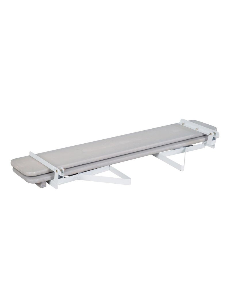 Mesa y 2 bancos con respaldo para niños - conjunto plegable en madera maciza FSC 'Roba outdoor' Gris - Kiabi