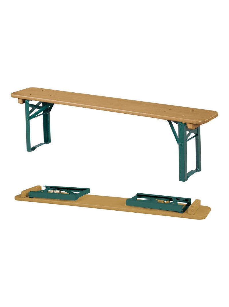 Mesa y 2 bancos para niños - conjunto plegable en madera maciza FSC 'Roba outdoor' Marrón - Kiabi