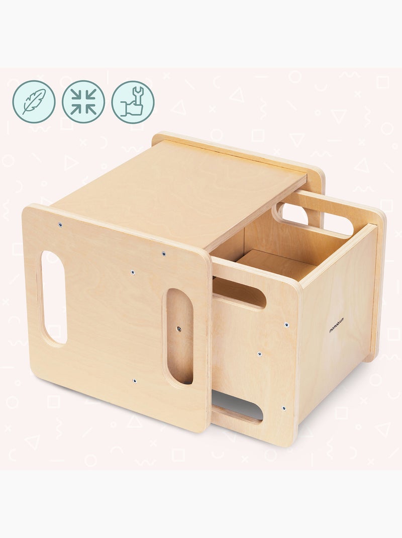 Mesa y silla montessori 6 en 1 para niños desde 3 años Beige - Kiabi