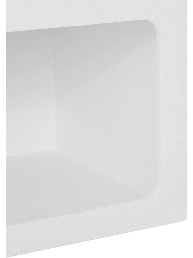 Mesilla de noche de madera con 2 nichos Blanco - Kiabi
