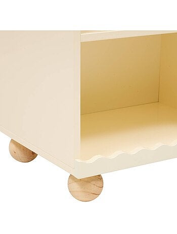 Mesilla de noche infantil bouli 2 niveles beige 40x30x50,5 cm