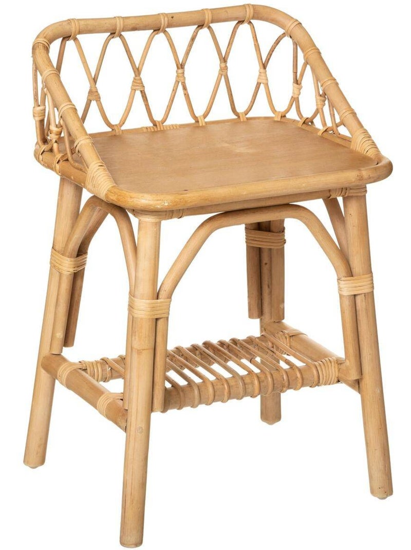Mesilla de noche infantil de ratán h56cm Beige - Kiabi