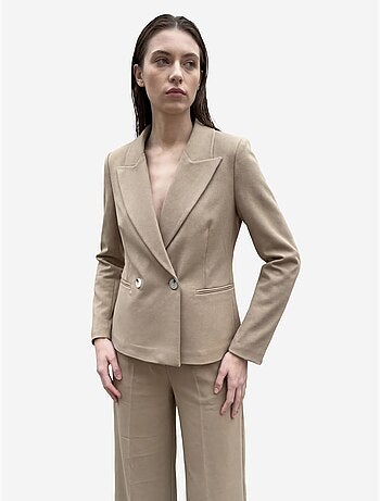 Mi moda blazer con cuello chal y botones my fashion