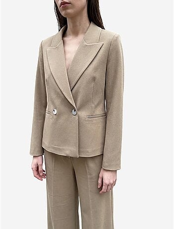 Mi moda blazer con cuello chal y botones my fashion
