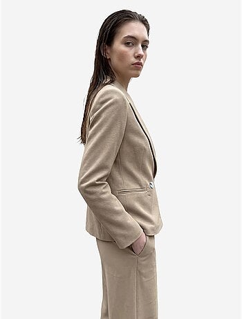 Mi moda blazer con cuello chal y botones my fashion