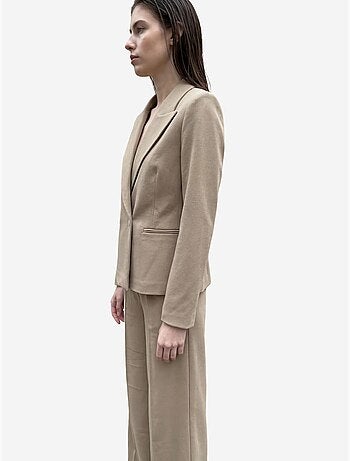 Mi moda blazer con cuello chal y botones my fashion