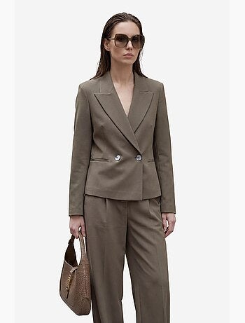 Mi moda blazer con cuello chal y botones my fashion