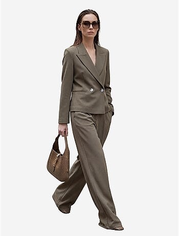 Mi moda blazer con cuello chal y botones my fashion
