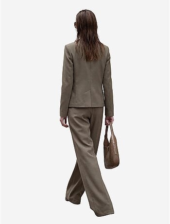 Mi moda blazer con cuello chal y botones my fashion