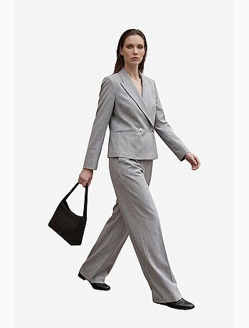 Mi moda blazer con cuello chal y botones my fashion