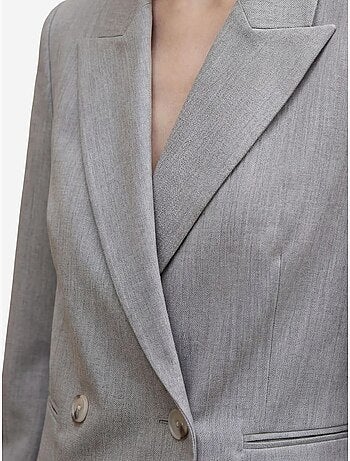 Mi moda blazer con cuello chal y botones my fashion