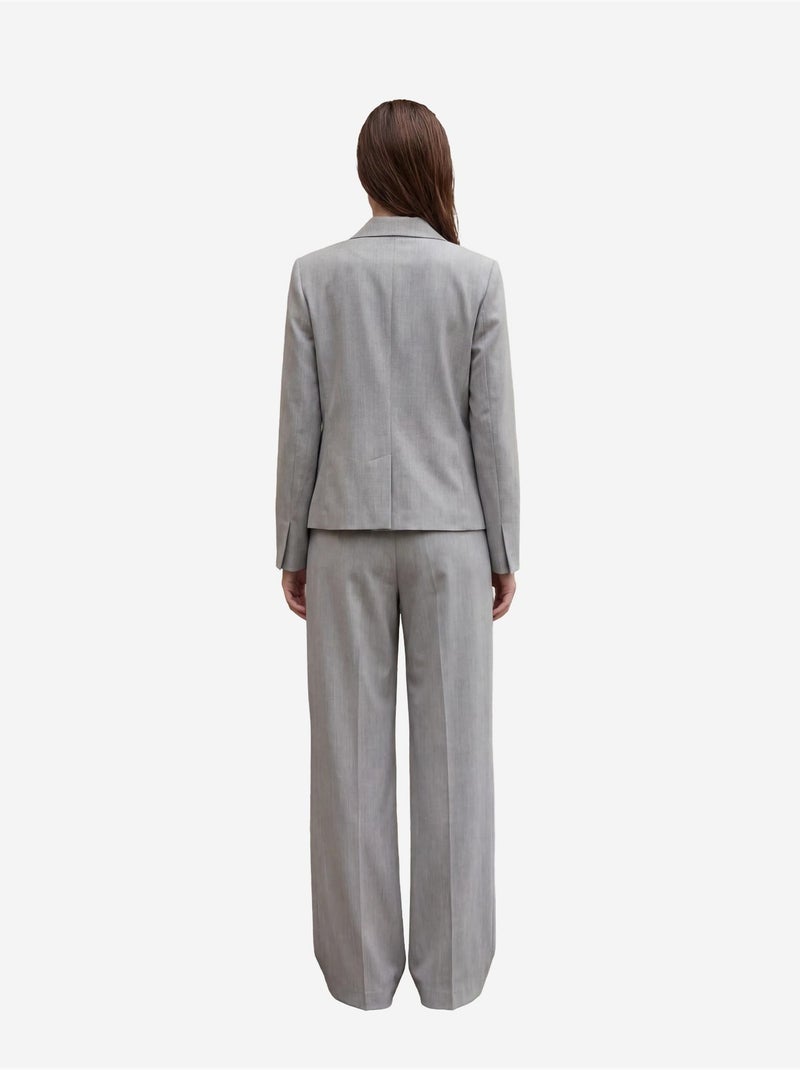 Mi moda blazer con cuello chal y botones my fashion Gris - Kiabi