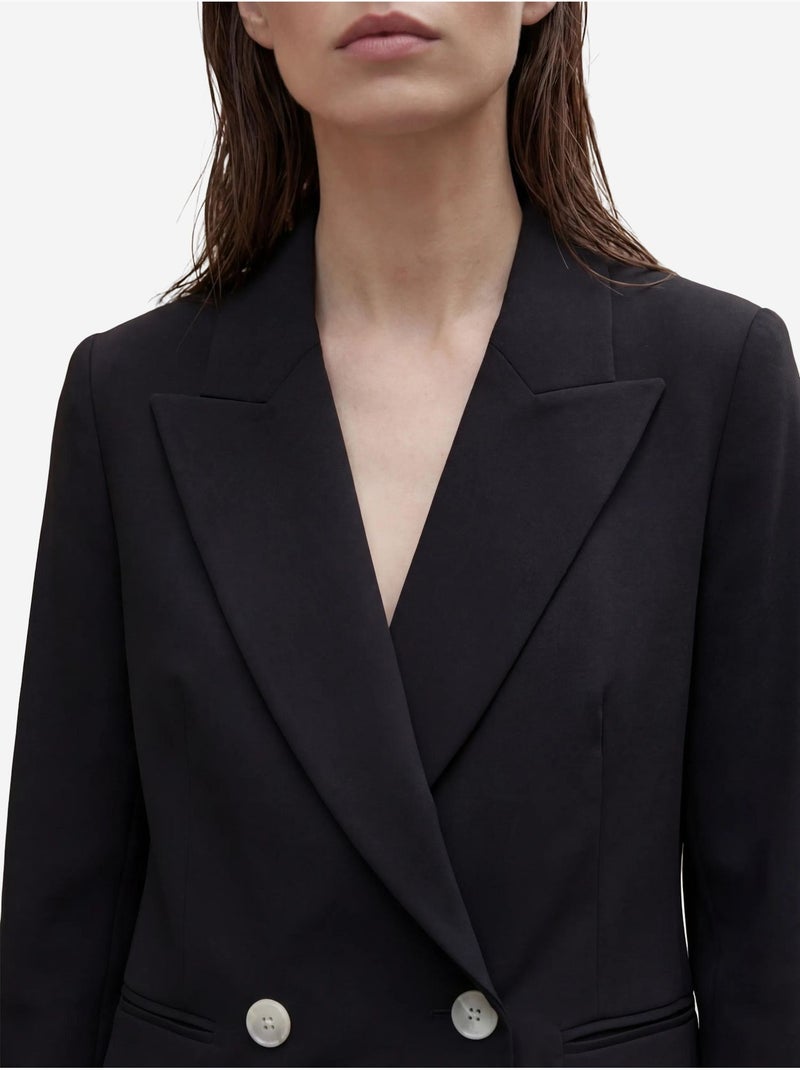 Mi moda blazer con cuello chal y botones my fashion Negro - Kiabi