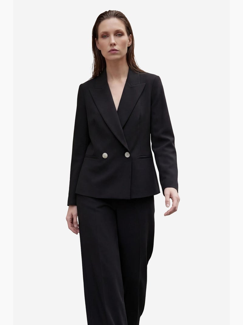 Mi moda blazer con cuello chal y botones my fashion Negro - Kiabi