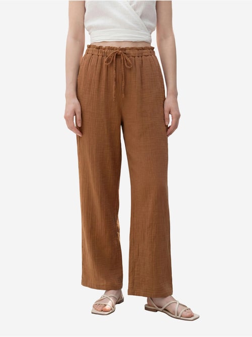 Mi moda pantalones de pierna recta con cintura elástica my fashion - Kiabi Mi moda pantalones de pierna recta con cintura elástica my fashion - Kiabi