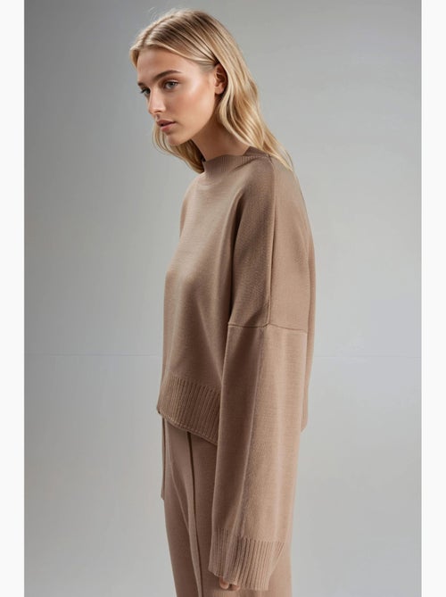 Mi moda suéter de punto acanalado con cuello alto extragrande my fashion - Kiabi