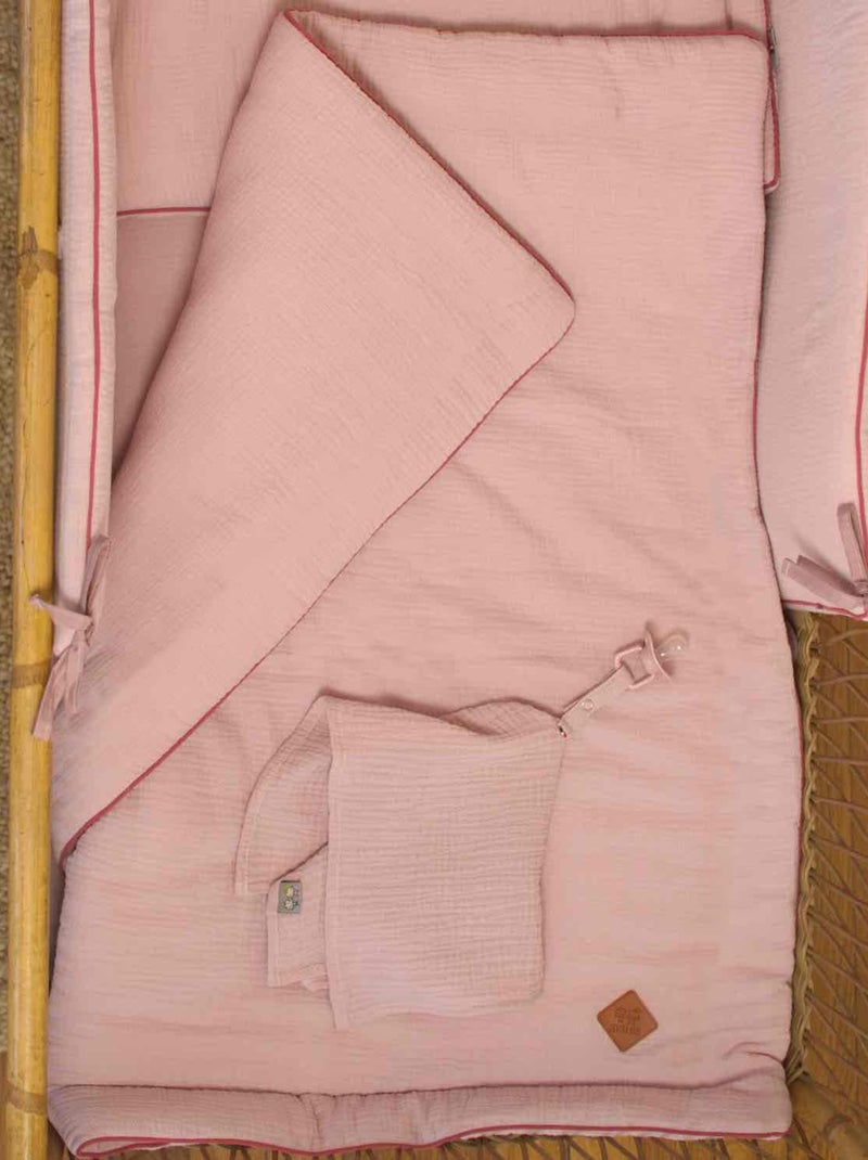Mi primera manta de gasa de algodón, jeanne | SEVIRA KIDS Rosa viejo - Kiabi