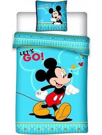 Mickey Disney - Juego de sábanas infantil Disney - Funda nórdica 140 x 200 cm