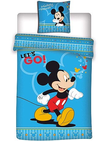 Mickey Disney - Juego de sábanas infantil Disney - Funda nórdica 140 x 200 cm