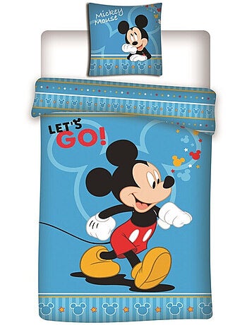 Mickey Disney - Juego de sábanas infantil Disney - Funda nórdica 140 x 200 cm