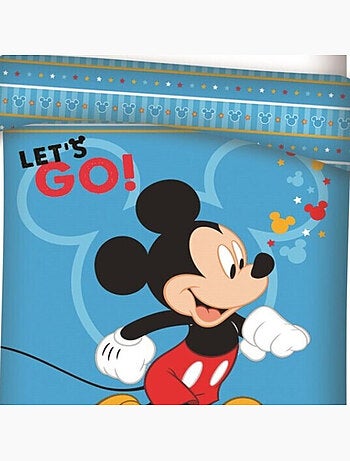 Mickey Disney - Juego de sábanas infantil Disney - Funda nórdica 140 x 200 cm