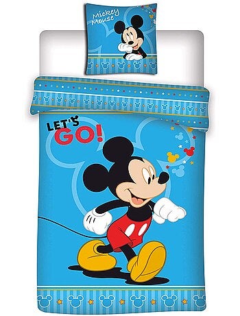 Mickey Disney - Juego de sábanas infantil Disney - Funda nórdica 140 x 200 cm