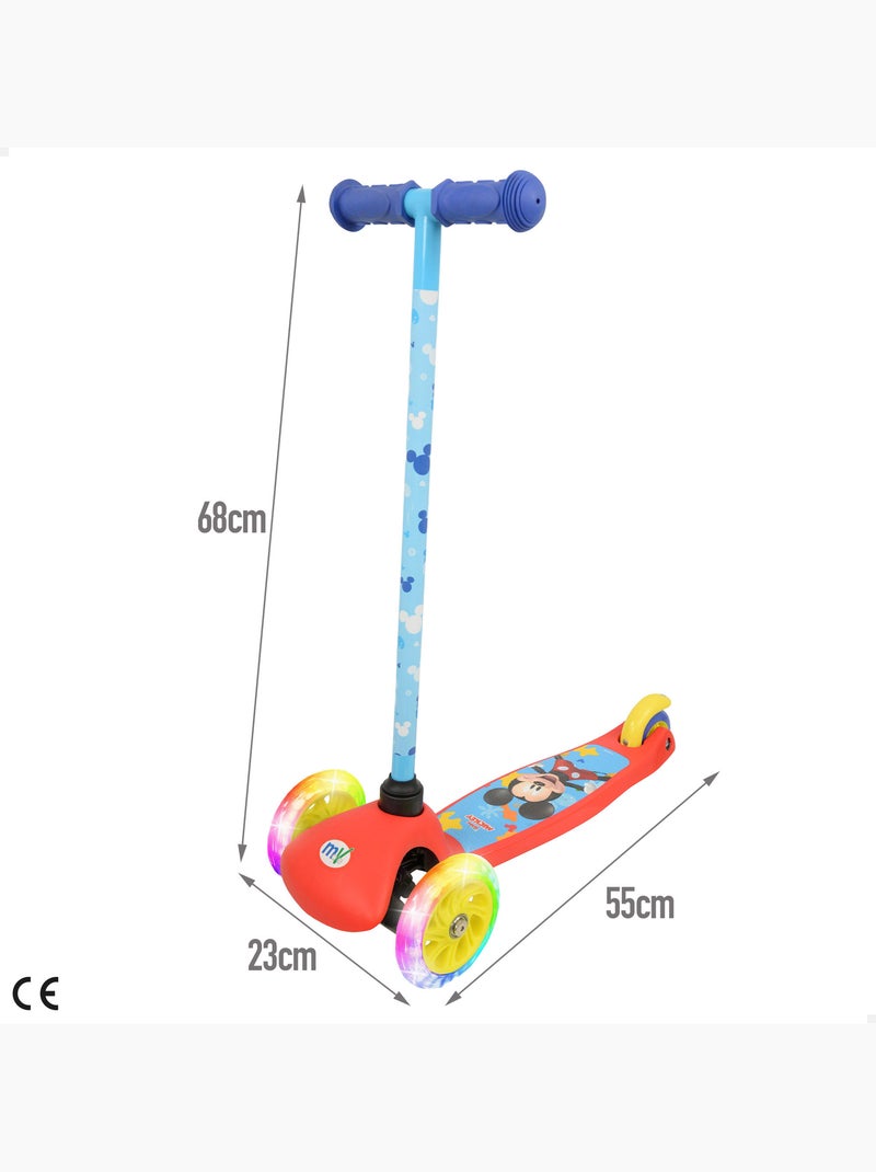Mickey patinete 3 ruedas 55x23x68 cm máx. 20 kg con luces y freno N/D - Kiabi