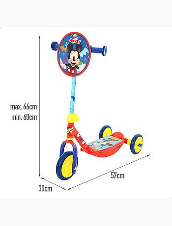 Mickey patinete 3 ruedas 57x30x60-66 cm máx. 20 kg + 2 años
